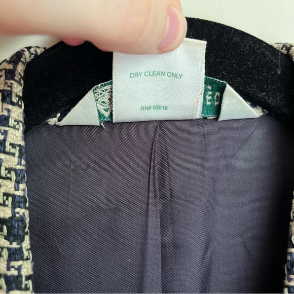 vintage austin reed 100% silk tweed double breasted blazer jacket - Picture 7 of 12